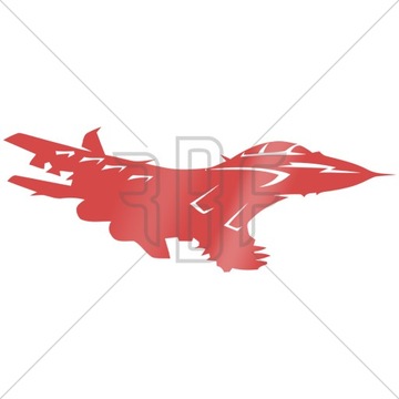 МіГ - 29 Fulcrum / Автомобільна наклейка / Червоний