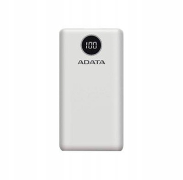 POWERBANK акумулятор ADATA p20000qcd 20000mAh білий