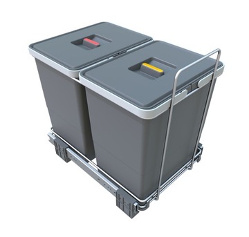 Корзина для мусора Ecofil, сортировщик для шкафа 40 см, 2 корзины Elletipi