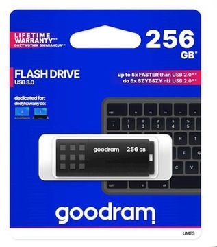 GOODRAM флешка UME3 256 ГБ USB 3.0 черный