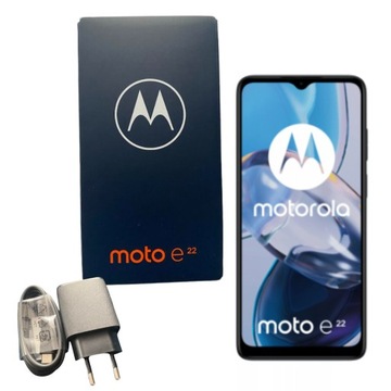 Смартфон Motorola 6,5 " Moto E22 64GB Dual SIM 4G зарядное устройство новый телефон