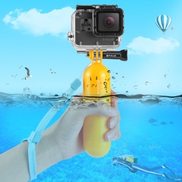 Floating Handle Bobber Hand Grip with Strap for GoPro