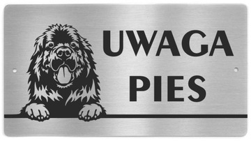 Табличка Примітка собака з нержавіючої сталі Ньюфаундленд