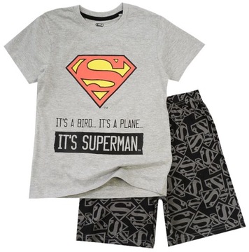 Пижама для мальчиков шорты с короткими рукавами Супермен хлопок серый 140 R315N