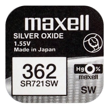 10x серебряный аккумулятор MAXELL SR 721 SW 362 JAPAN