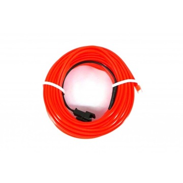 2m 12V El WIRE волоконно-оптическая светодиодная лента Красный