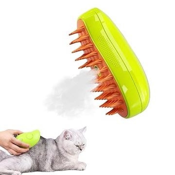 SteamyCat 3-в-1: массажная паровая щетка для ухода за кошачьим мехом