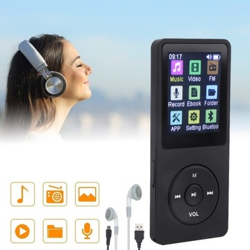 MP3 MP4 ПЛЕЕР, BLUETOOTH 5.0, FM-РАДИО, 16 ГБ