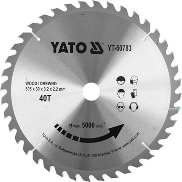 ДИСК ДЛЯ ДЕРЕВА 305X40TX30MM YT-60783 YATO