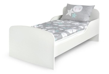Детская кровать 140x70 см белый, матрас 10см