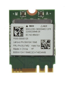 Карта WiFi модем Realtek RTL8821AENF FRU 00JT482 LENOVO