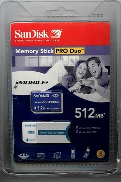 КАРТА ПАМЯТИ SANDISK MEMORY STICK PRO DUO 512MB