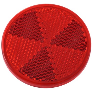 Відбивач круглий самоклеючий червоний діаметр 60 мм світловідбиваюче світло