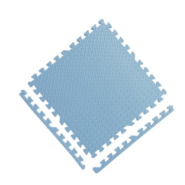 Детский пенопластовый коврик пазл синий 60x60x2,5