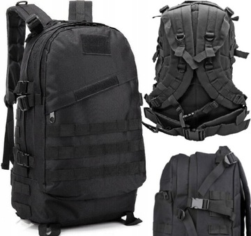 Чоловічий рюкзак для подорожей чорний для роботи військовий великий тактичний військовий