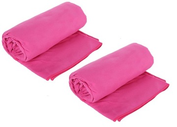2X полотенце из микрофибры 80x130 см розовый быстросохнущий