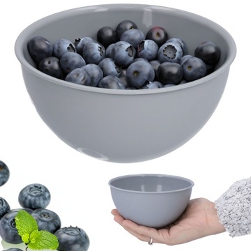 Пластиковая миска для закусок для фруктов, серая легкая миска 0,5 л
