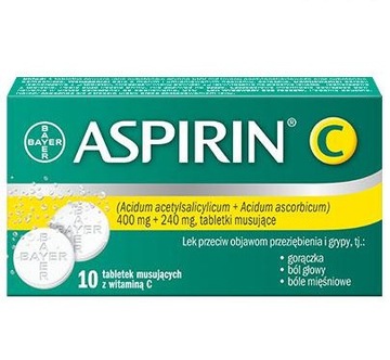 Аспірин C 10 табл. мус. застуда і лихоманка