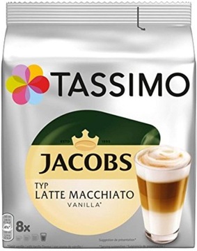 Капсулы для Tassimo Jacobs Latte Macchiato Vanilla 16 шт. (8+8)