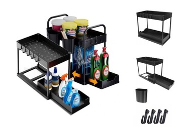 Органайзер для ванної кімнати, книжкова шафа для кухні, полиця для раковини і полиця для шафи