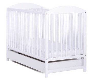 Дитяче ліжечко з ящиком 120x60 Lulaya White Drewex