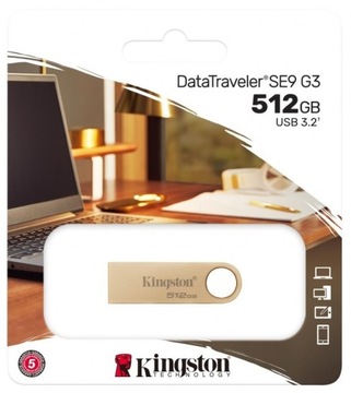 Kingston Pendrive Data Traveler Dtse9g3 512 ГБ USB3. 2 Gen1