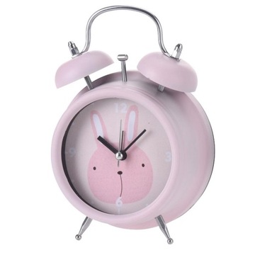 Дитячий будильник дитячий рожевий кролик настільний годинник
