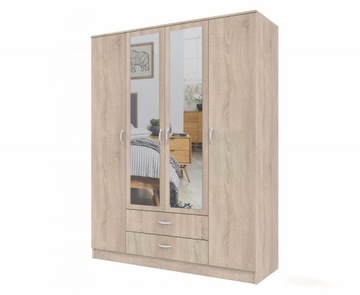 ШКАФ CENTO 160X205 ИЗ ДУБА SONOMA С ЗЕРКАЛОМ