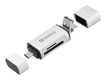 SANDBERG Card Reader USB-C + USB + MicroUSB