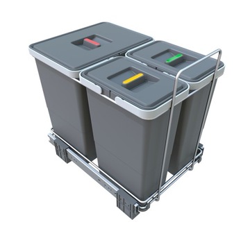 Корзина для мусора Ecofil сортировщик для шкафа 40 см 3 корзины Elletipi