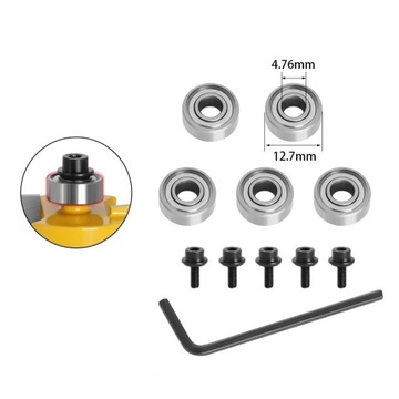 Підшипник і завзяте кільце різак 5шт 4,76 x12. 7mm