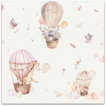 Картинка дитячі повітряні кулі тварини флізелін