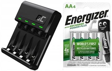 Зарядний пристрій для акумуляторів AA AAA + 4X ENERGIZER 2000