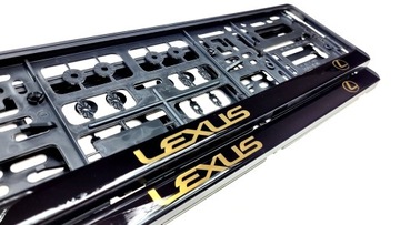 Рамка номерного знака LEXUS гелева напис хром