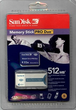 КАРТА ПАМЯТИ SANDISK MEMORY STICK PRO DUO 512MB