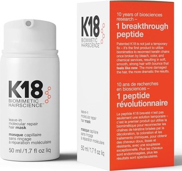 K18 восстанавливающая молекулярная маска для волос без ополаскивания 50 мл