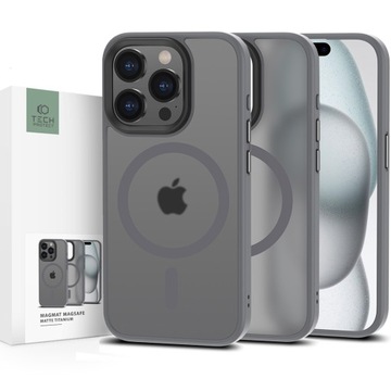 TECH-PROTECT-ЧЕХОЛ ЧЕХОЛ MAGSAFE ДЛЯ IPHONE 15 PRO-МАТОВЫЙ ТИТАН