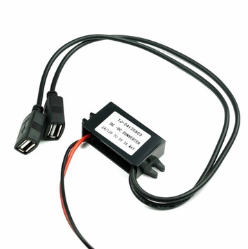 Инвертор зарядное устройство 12V-24V для 5V 3A 2 x USB