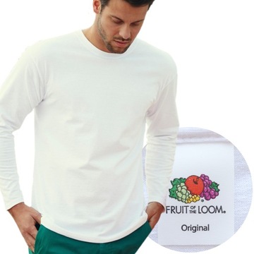 Футболка з довгим рукавом-FRUIT-white M