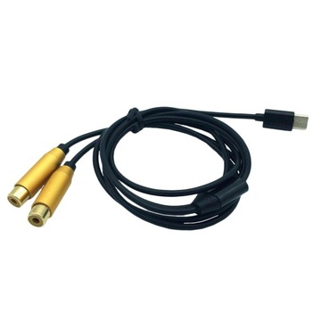 Двойной Rca Женский к type-C USB C видеосигнал A