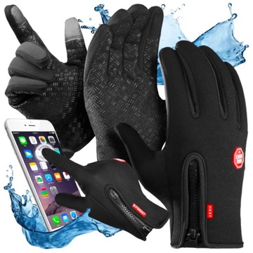 Зимние мужские спортивные перчатки с сенсорным экраном для бега на велосипеде