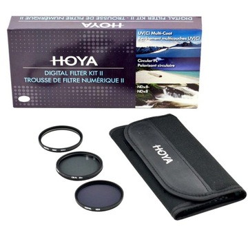 Набор фильтров Hoya 58 мм: UV + CPL + NDx8 + чехол