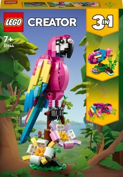 LEGO Creator 3в1 Екзотичний рожевий папуга 31144