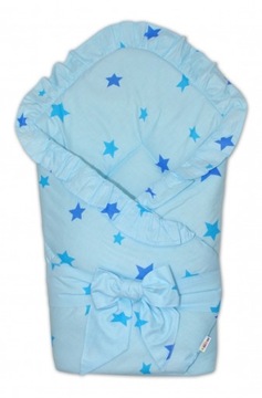 BABY NELLYS-оберточная бумага 80x80cm с оборкой и лентой-Baby stars -