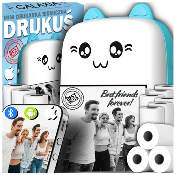 PRUKUS мини фото термопринтер портативный оригинальный + 11 рулонов