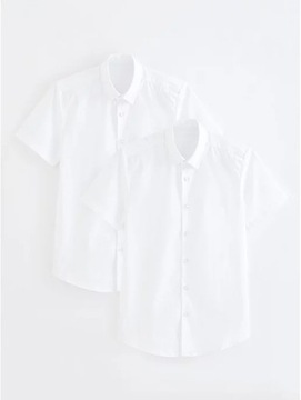 Джордж рубашка 134-140 9-10крошечки 1 шт. белый короткий рукав хлопок