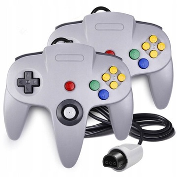 2 шт. ретро контроллер Nintendo 64 N64, синий