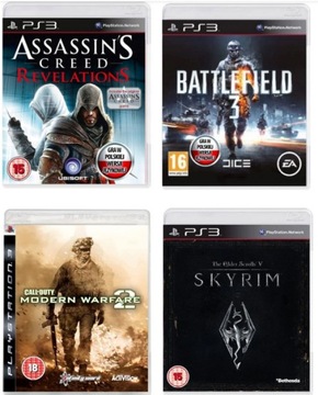 Набір COD MW2, Battlefield 3, Assassin Revelations, Skyrim PS3