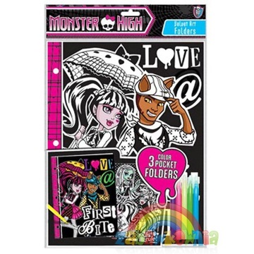 Monster High вельветовые портфели для раскрашивания