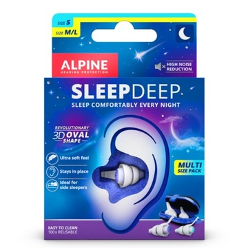 ALPINE SleepDeep беруши для сна двойной пакет размеры S, мл